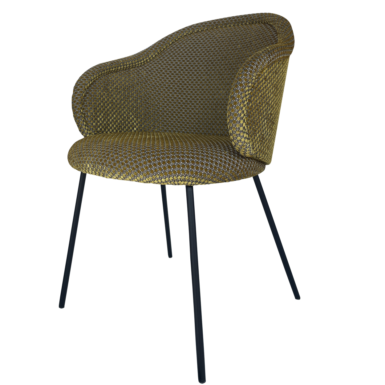 Ona Curved Armchair 2020 Stoff Nobilis Raphael 32 Bounton d´Or