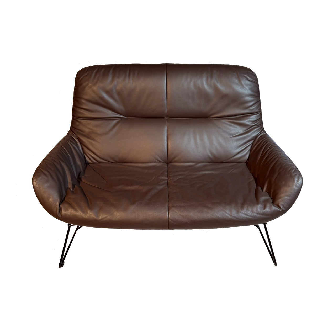 Leya Lounge Couch 1300 Leder Sahara Coffee 