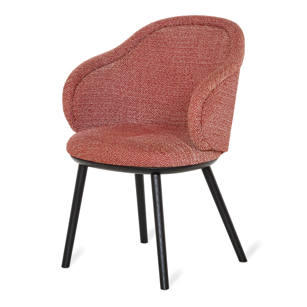 Ona Curved Armchair Stoff Sahco Safire